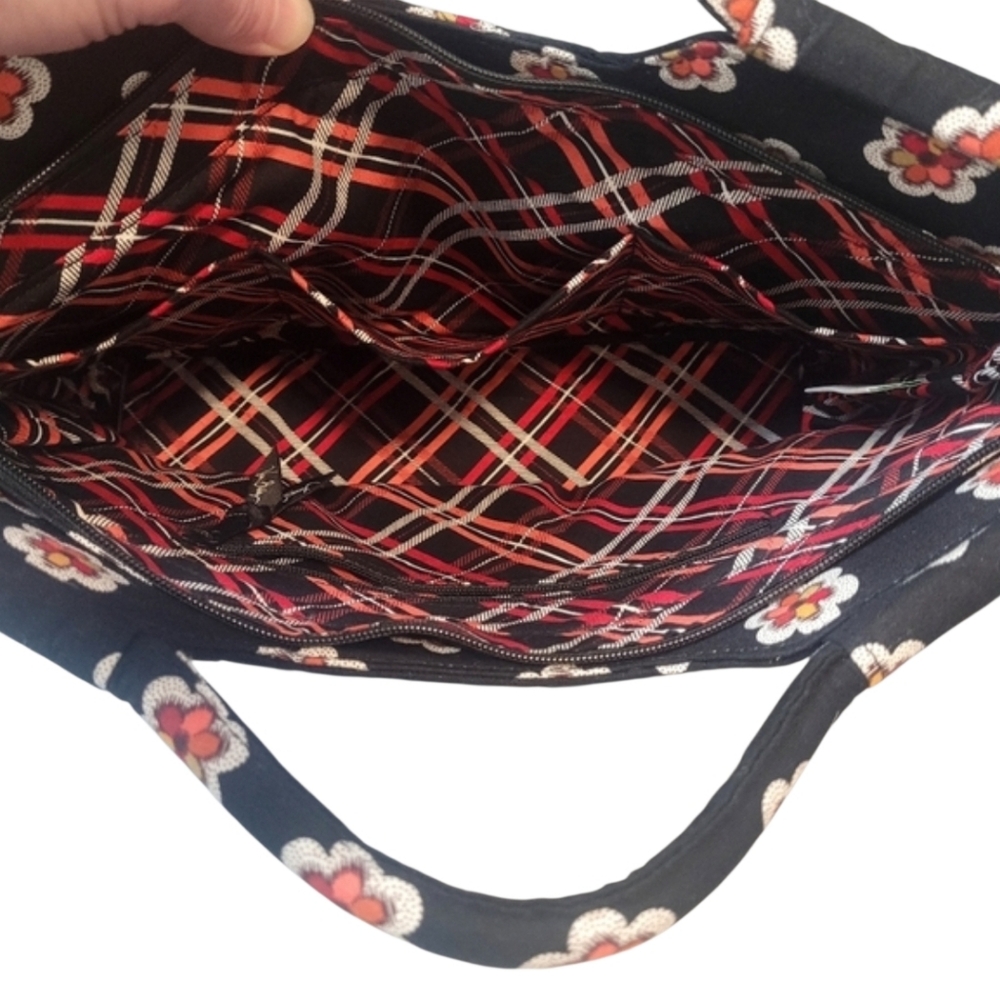 Vera Bradley Satchel Bag In Black Pirouette - Picture 4 of 5